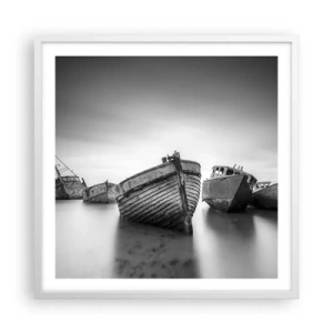 Pôster em moldura branca - Apenas lembranças... - 60x60 cm