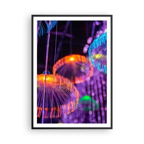 Pôster com moldura preta - Fonte de luz - 70x100 cm