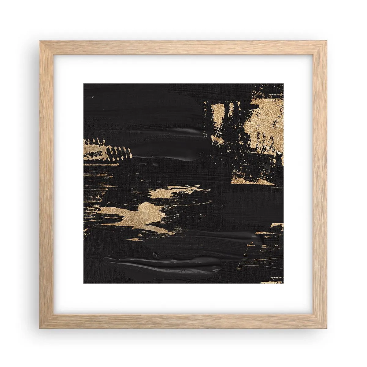 Pôster com moldura de carvalho claro - Rastro de toque - 30x30 cm