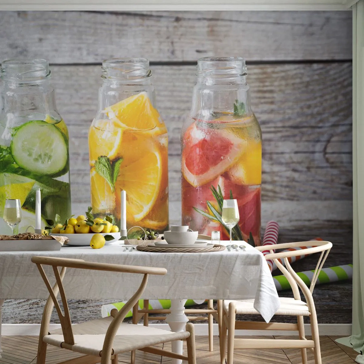 Papel de Parede Premium Sand - Saudável por natureza - Gastronomia, Bebida frutada, Fruta - 100x70 cm