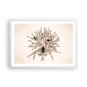 Pôster em moldura branca - Florescendo na dança - 70x50 cm