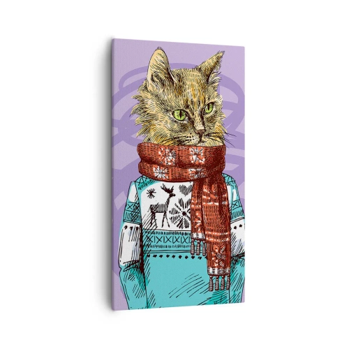 Quadro em tela - Gato não só de botas - 55x100 cm