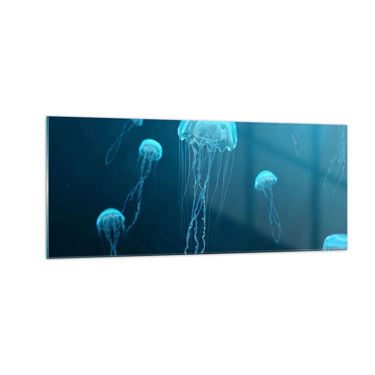 Quadro em vidro - Dança do oceano - 100x40 cm