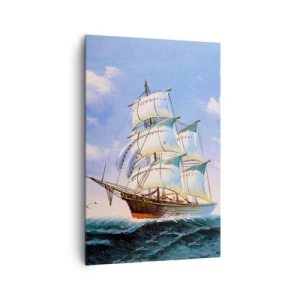 Quadro em tela - Orgulhosamente com o vento - 80x120 cm