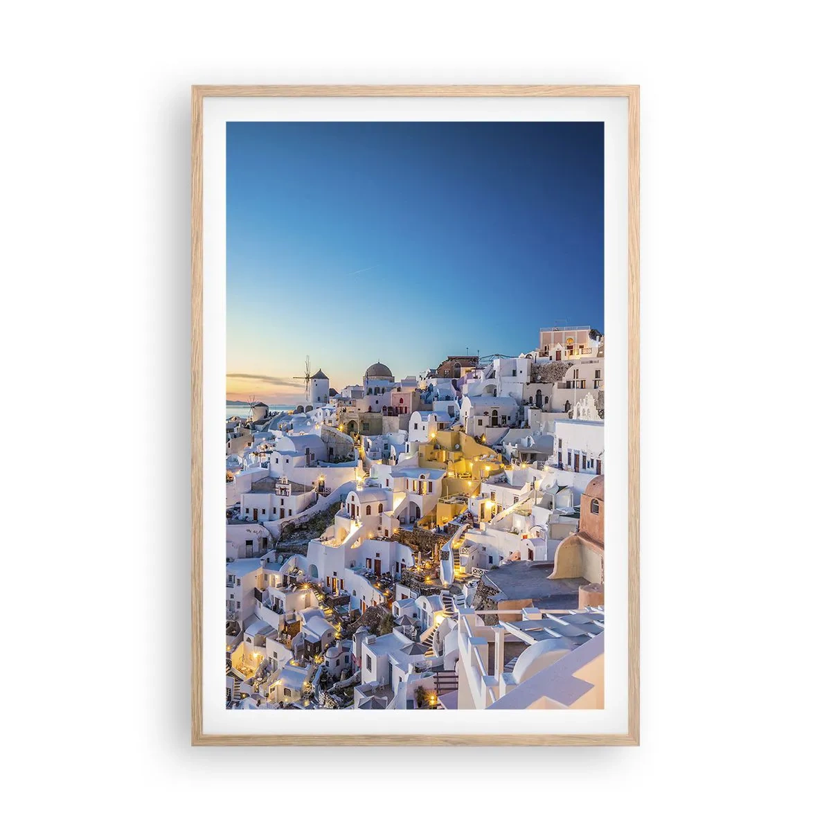 Pôster com moldura de carvalho claro - A essência grega - 61x91 cm