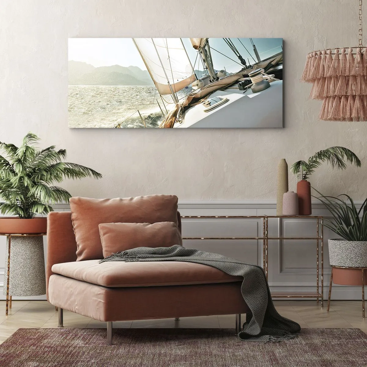 Quadro em tela - Sob a vela - 120x50 cm