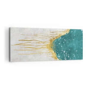 Quadro em tela - Maré Dourada - 100x40 cm