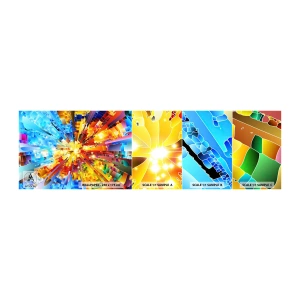 Amostra de papel de parede autocolante Deluxe Sticker - In medias res - Abstração, Pedaço, 3D - 100x30 cm