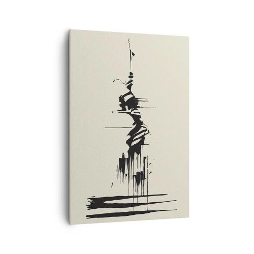 Quadro em tela - Abstração apressada - 70x100 cm
