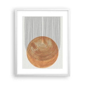 Pôster em moldura branca - Composição solar - 40x50 cm