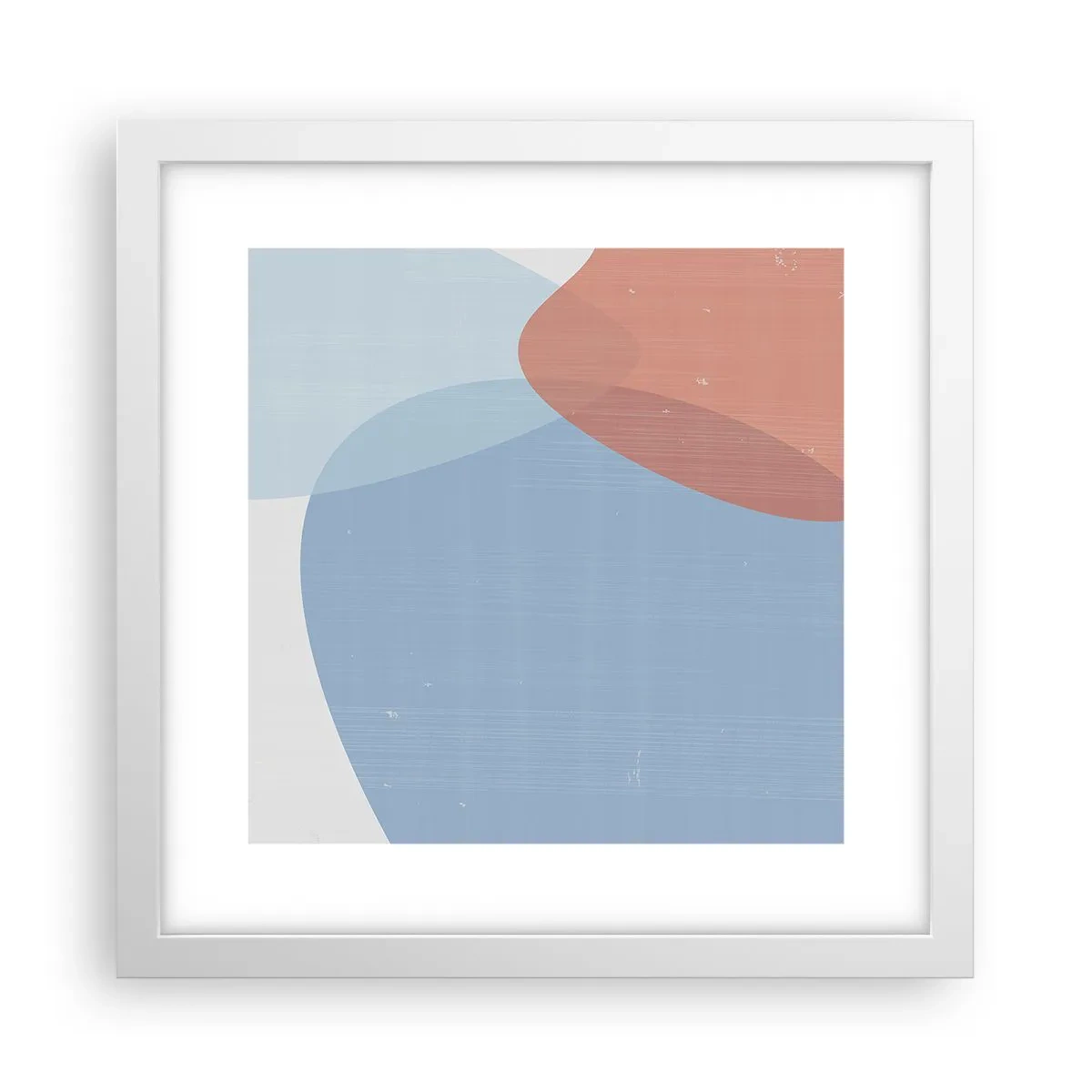 Pôster em moldura branca - Relacionamentos pastel - 30x30 cm