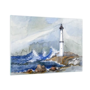 Quadro em vidro - Contra as trevas e a tempestade - 100x70 cm