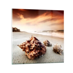 Quadro em vidro - Expulso pelas ondas - 30x30 cm