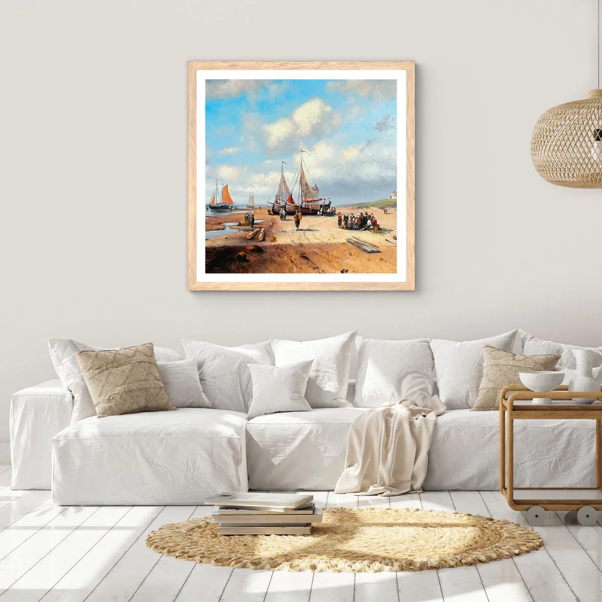 Pôster com moldura de carvalho claro - Pós-caça bem-sucedida - 30x30 cm