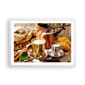 Pôster em moldura branca - Bons dias! - 70x50 cm