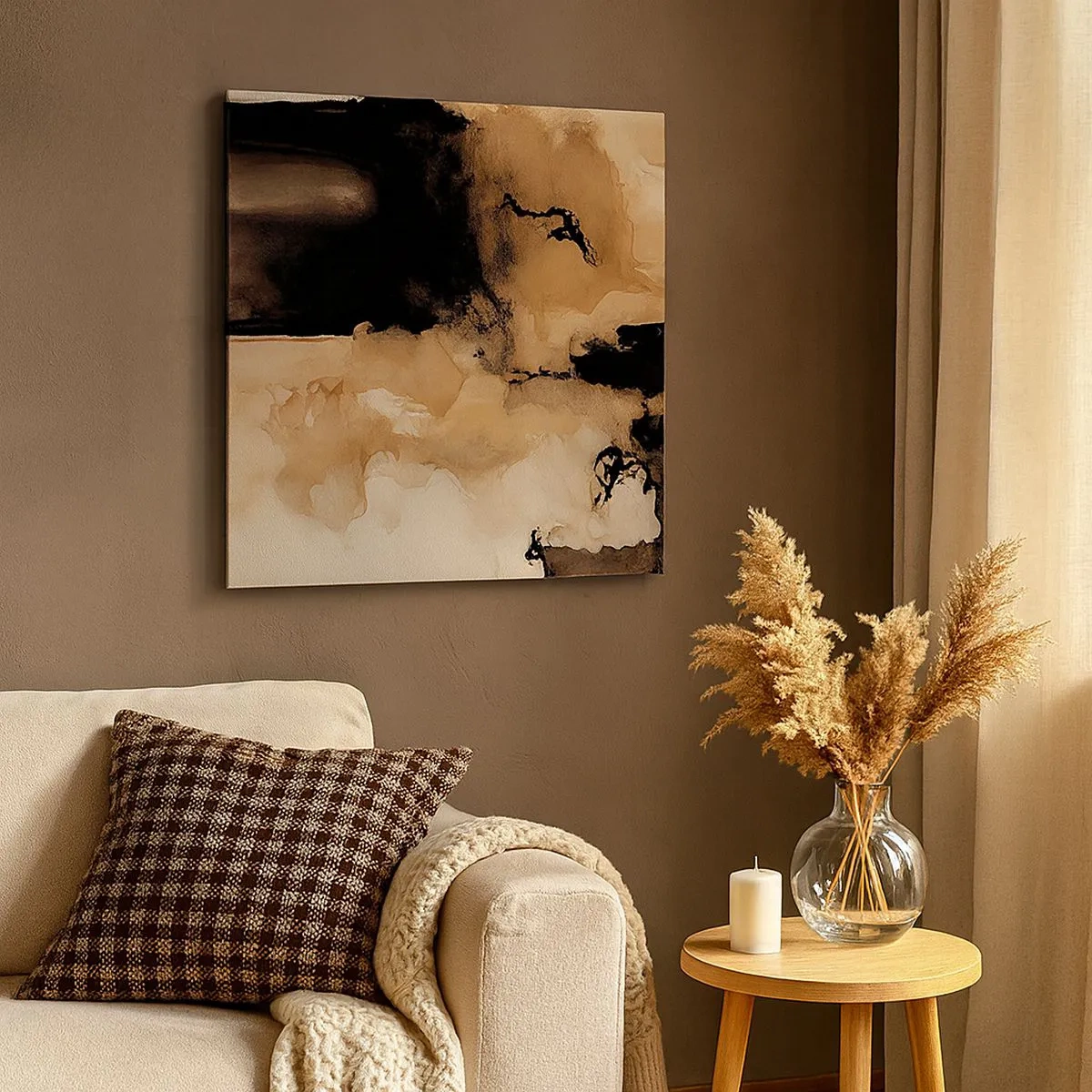 Quadro em tela - Abstração intrigante - 30x30 cm