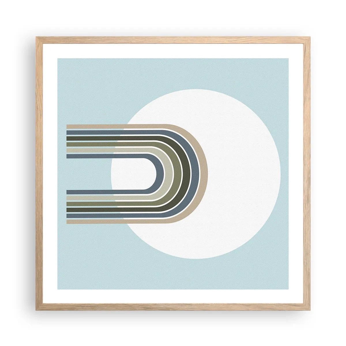 Pôster com moldura de carvalho claro - Atração irresistível - 60x60 cm