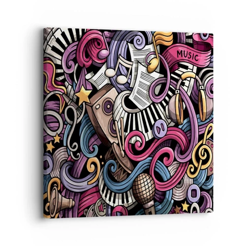 Quadro em tela - Melodia complicada - 30x30 cm