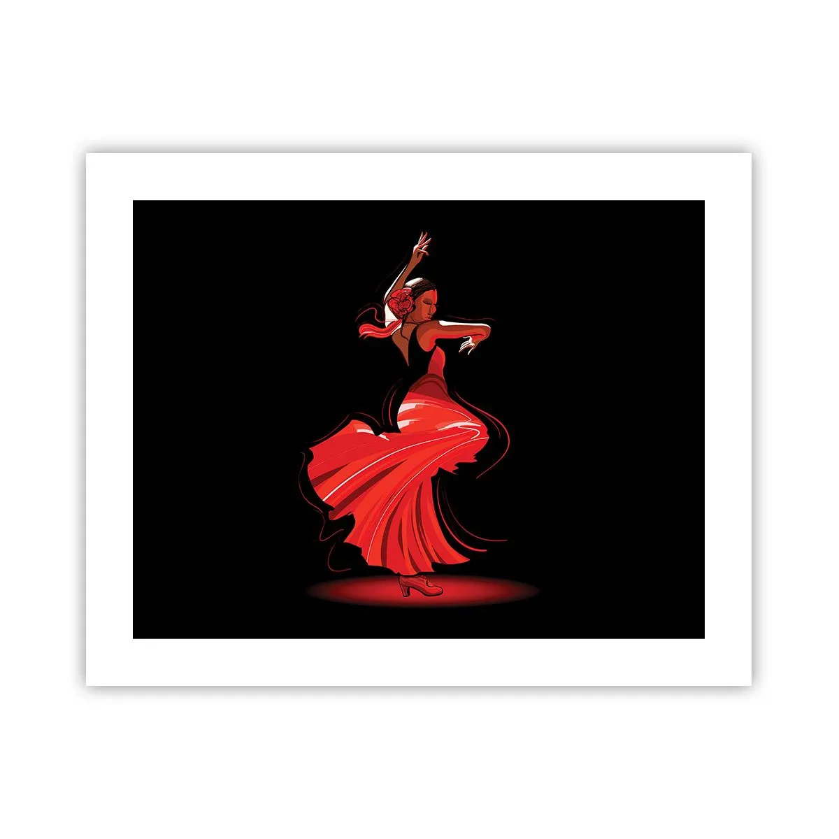 Pôster - O espírito ardente do flamenco - 50x40 cm
