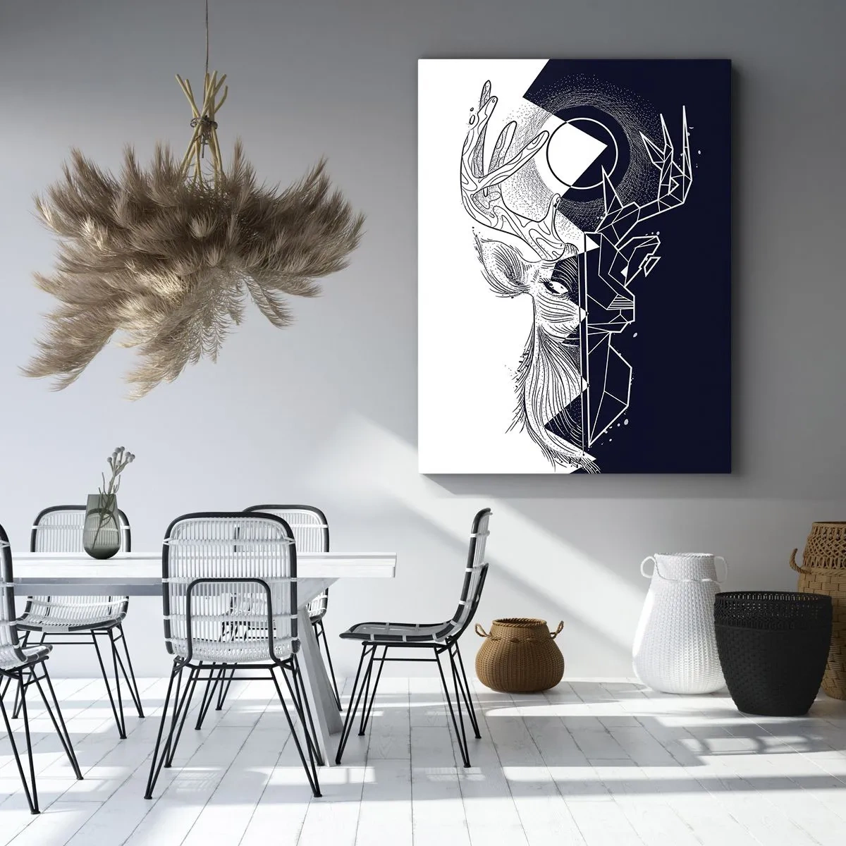 Quadro em tela - Luta e unidade dos opostos - 70x100 cm