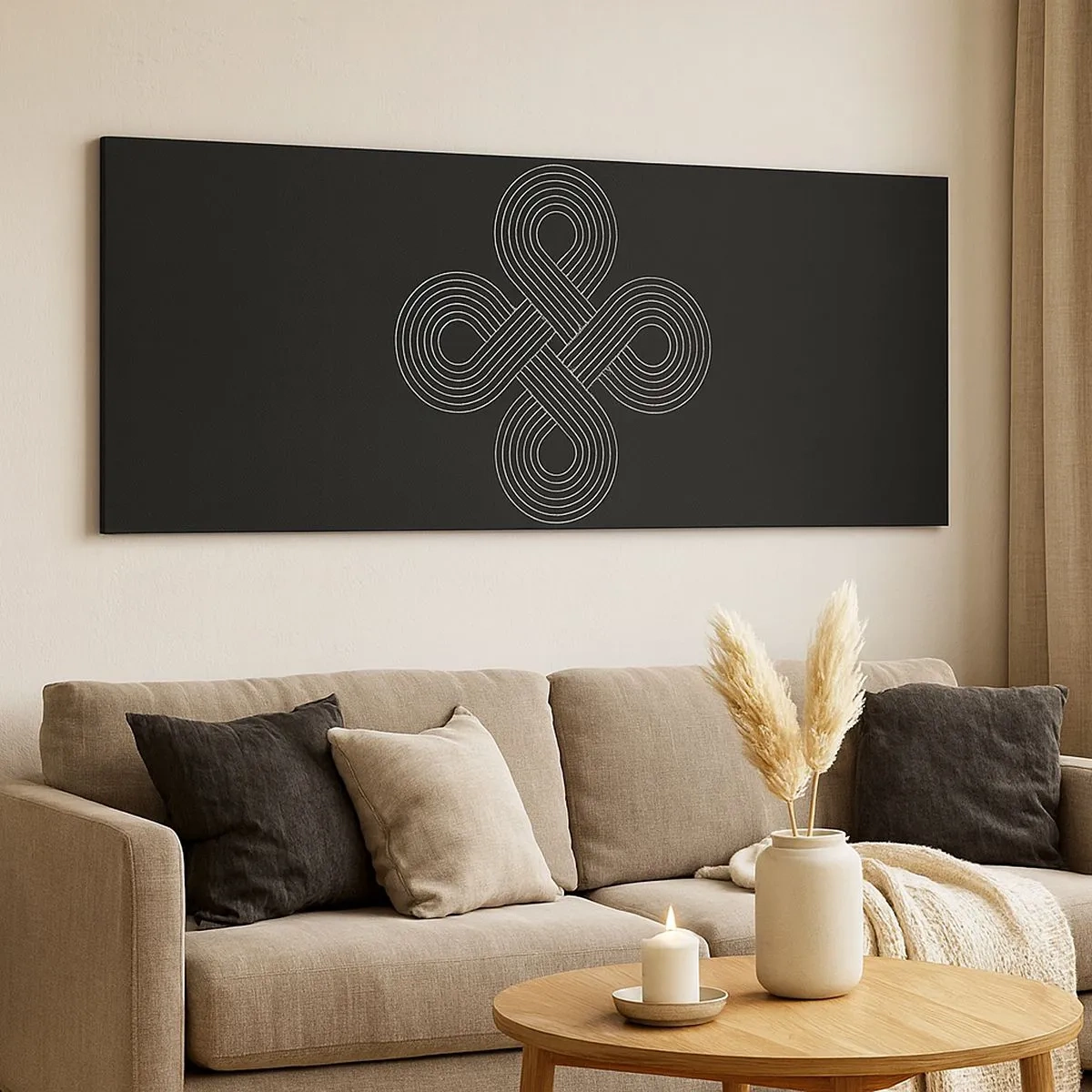 Quadro em tela - No espírito celta - 100x40 cm