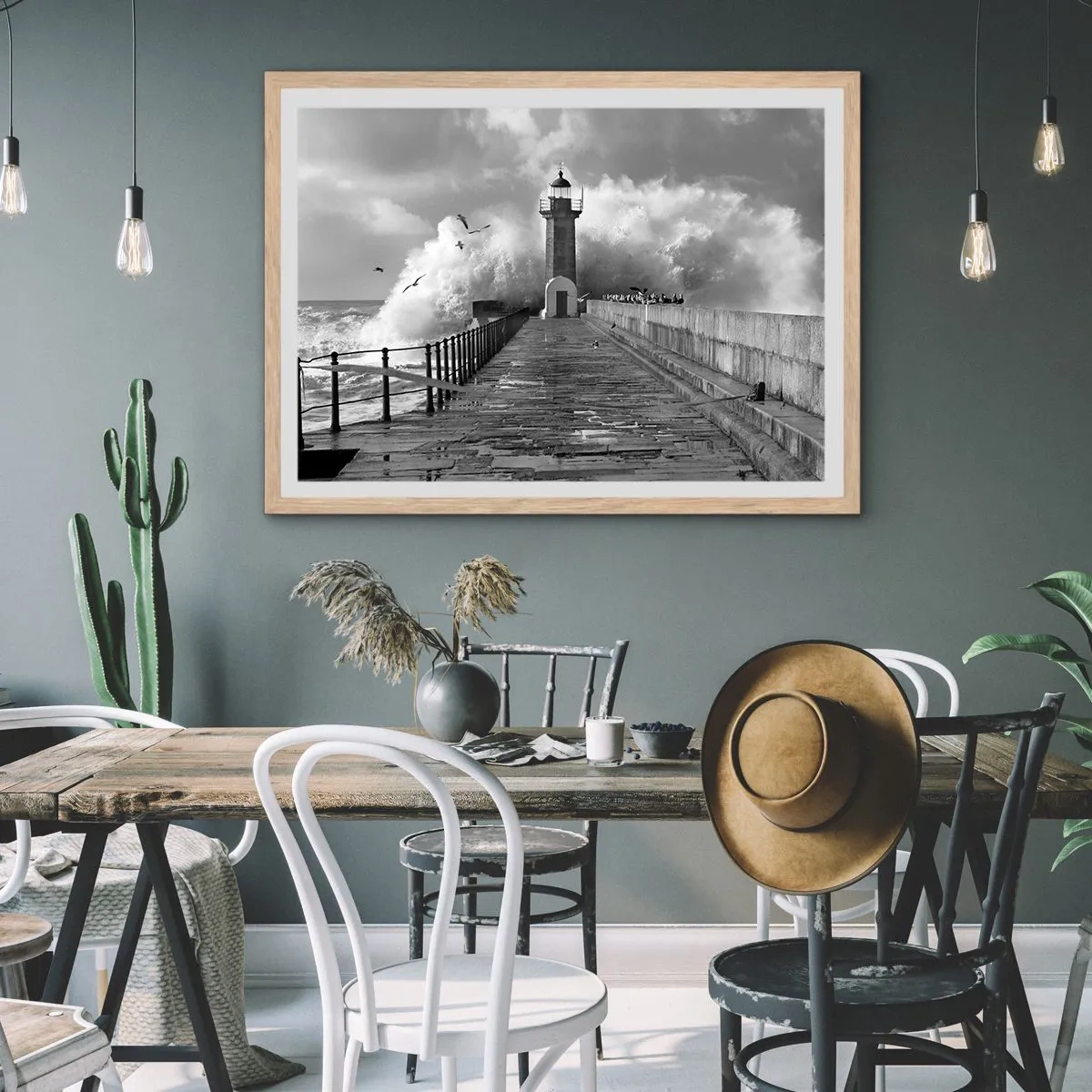 Pôster com moldura de carvalho claro - Destemida - 91x61 cm