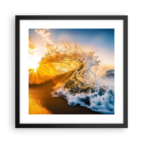 Pôster com moldura preta - Diversão na areia - 40x40 cm