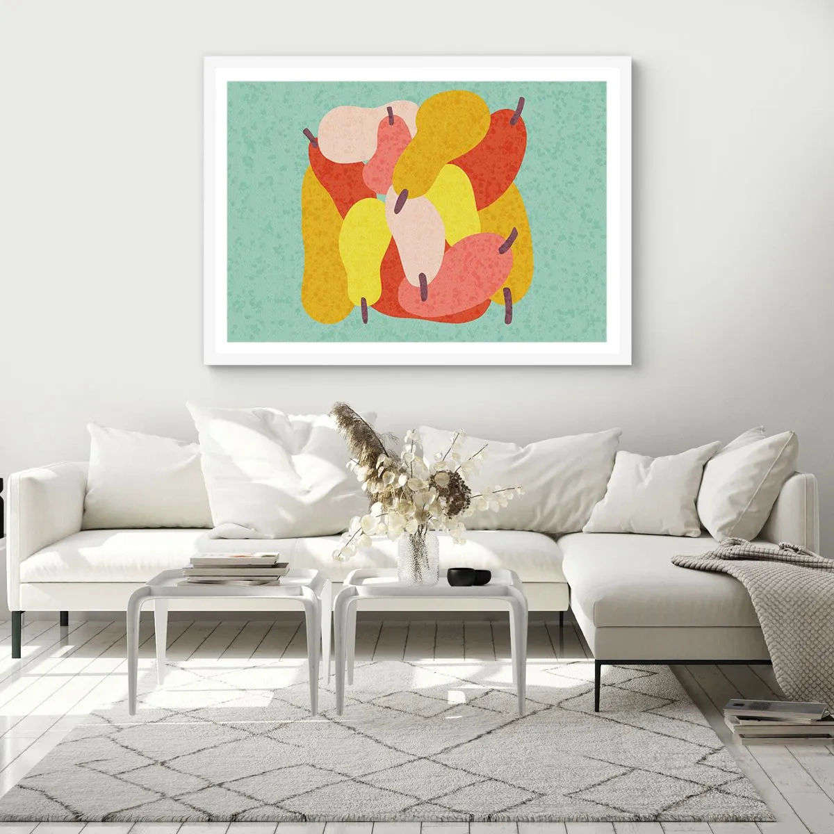 Pôster em moldura branca - Experimente o sol de verão - 100x70 cm