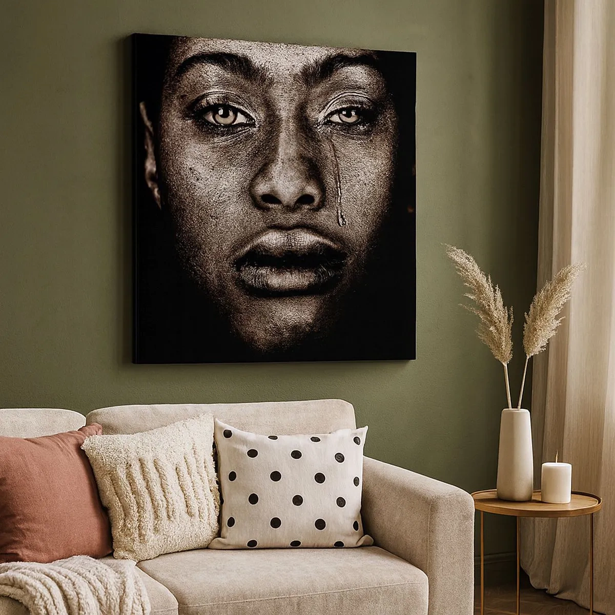 Quadro em tela - Uma lágrima - 30x30 cm