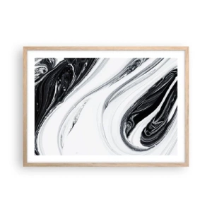 Pôster com moldura de carvalho claro - Uma combinação de opostos - 70x50 cm