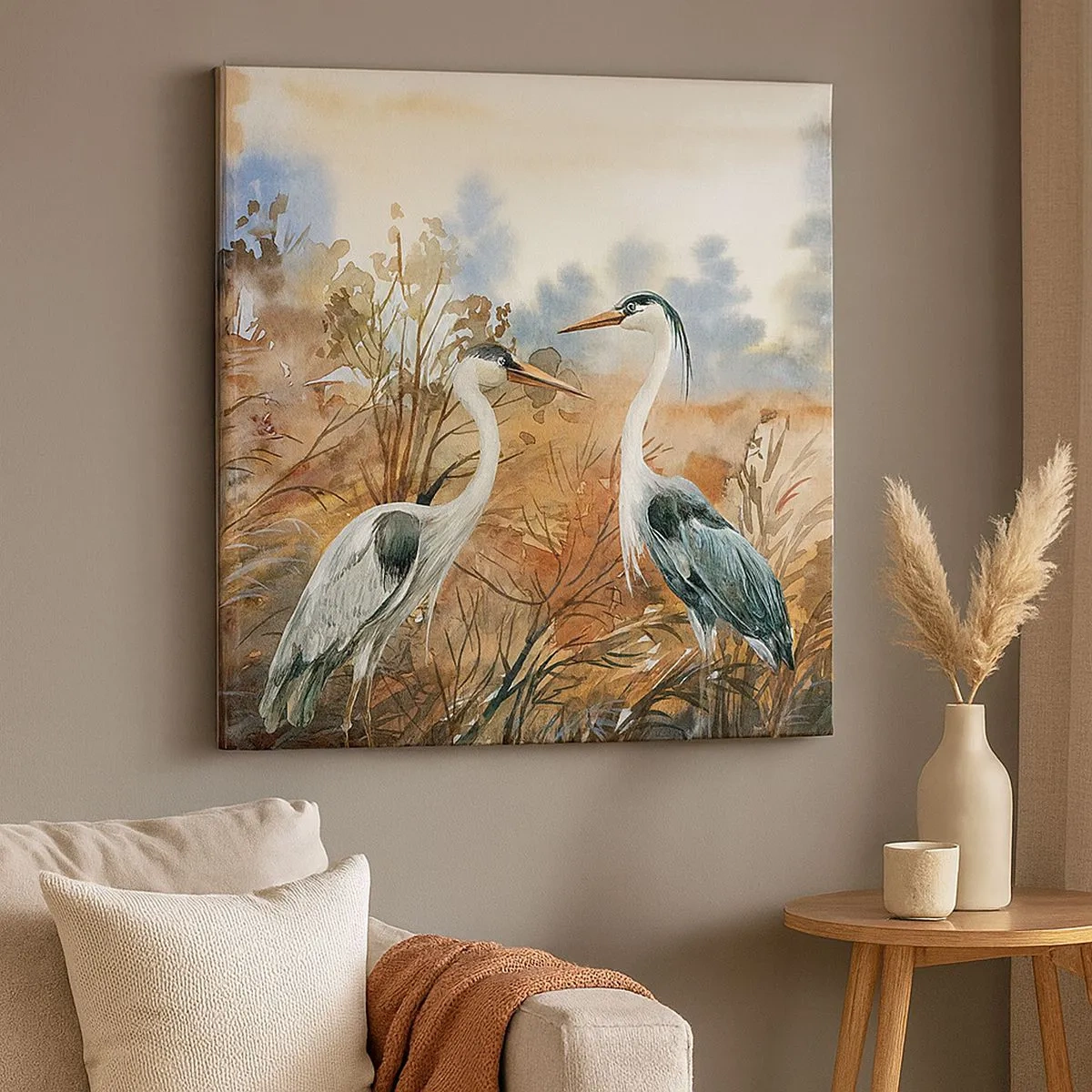 Quadro em tela - Para onde ir no outono? - 30x30 cm