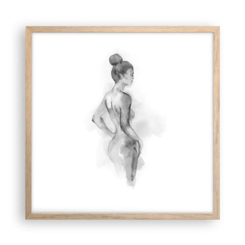 Pôster com moldura de carvalho claro - Linda como uma pintura - 50x50 cm