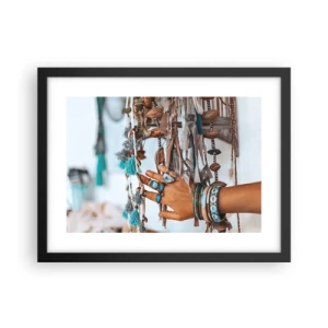 Pôster com moldura preta - Tesouros locais - 40x30 cm