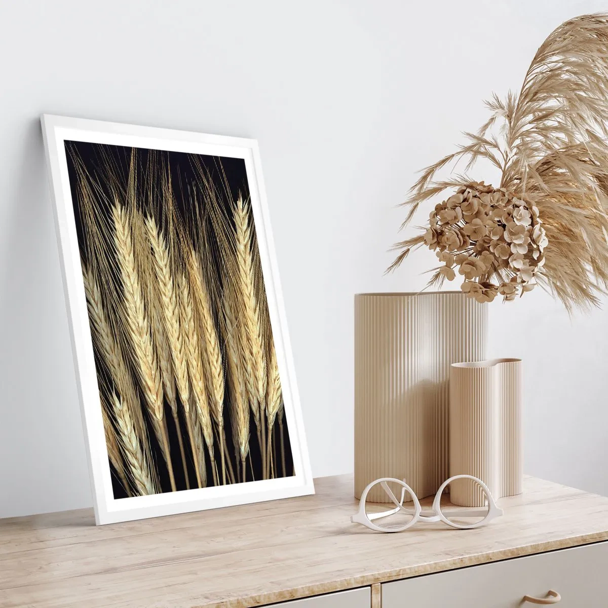 Pôster em moldura branca - Magia rústica - 50x70 cm