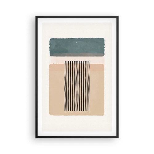 Pôster com moldura preta - Está tudo bem - 61x91 cm