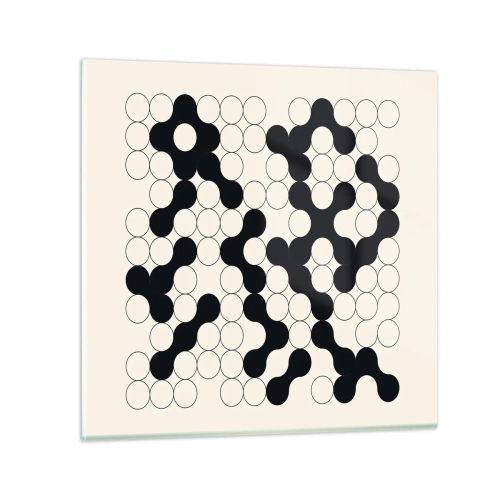 Quadro em vidro - Jogo chinês – variação - 70x70 cm
