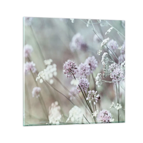 Quadro em vidro - Doce delicadeza das ervas - 30x30 cm