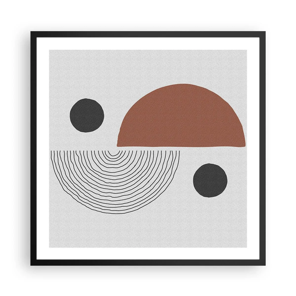 Pôster com moldura preta - Perfeição das rodas - 60x60 cm