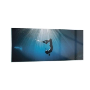 Quadro em vidro - Dança subaquática - 100x40 cm
