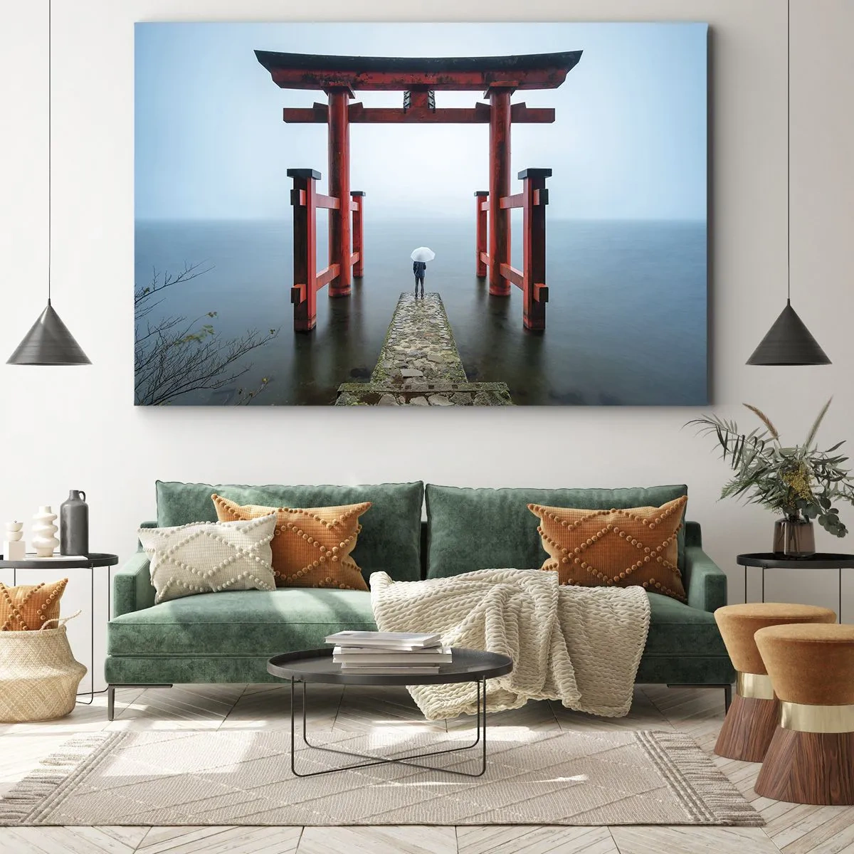 Quadro em tela - Devaneio japonês - 100x70 cm
