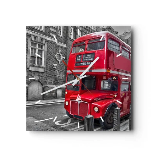 Relógio de parede - Relógio em vidro - Sempre o mesmo - 40x40 cm