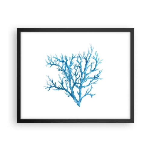 Pôster com moldura preta - Filigrana náutica - 50x40 cm