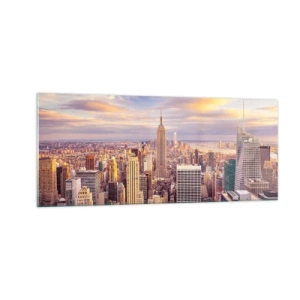 Quadro em vidro - Alcançar as nuvens - 100x40 cm