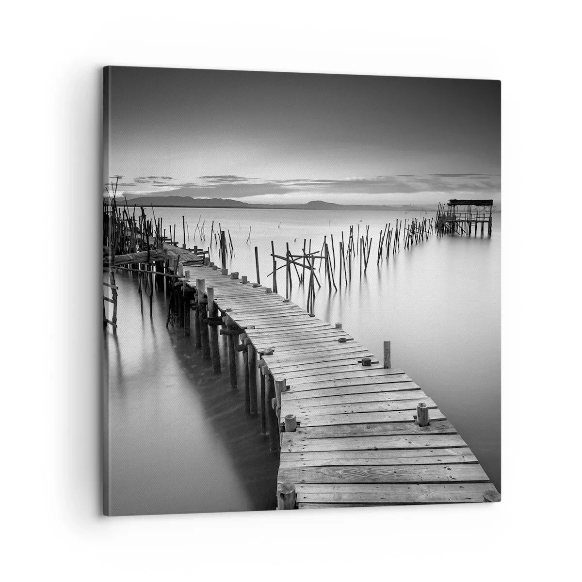 Quadro em tela - A tranquilidade de uma costa esquecida - 60x60 cm