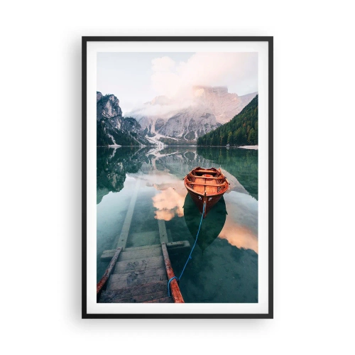 Pôster com moldura preta - Sono tranquilo das montanhas - 61x91 cm