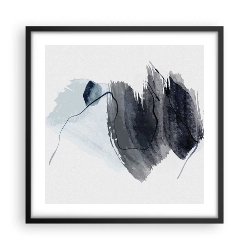 Pôster com moldura preta - Intensidade e movimento - 50x50 cm