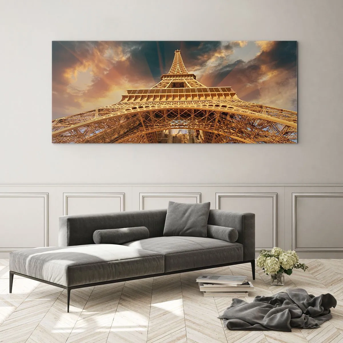 Quadro em vidro - Como a humanidade chegou ao céu - 140x50 cm