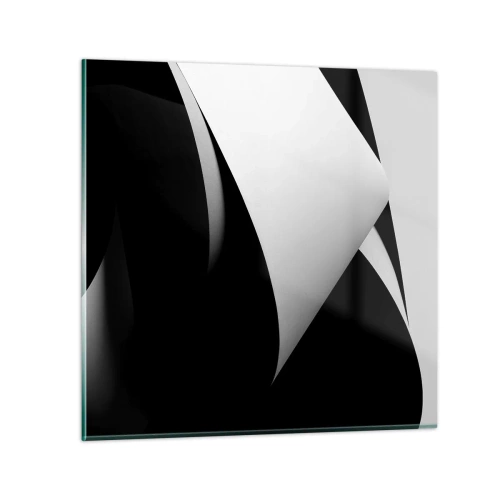 Quadro em vidro - Planos de luz das profundezas da sombra - 40x40 cm