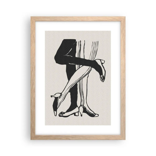 Pôster com moldura de carvalho claro - Um atributo feminino - 30x40 cm