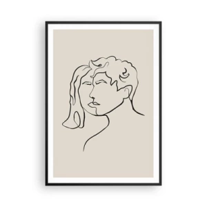 Pôster com moldura preta - E fornou-se a união - 70x100 cm